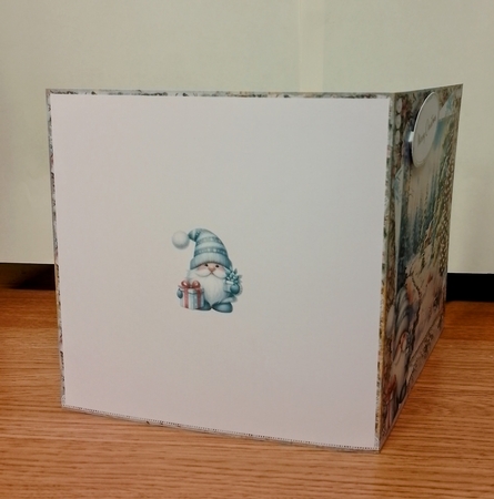 Winter Woodland 6: Snowy Cabin 5 x 5 Quick Cut & Fold Card with Sentiments by COLETTE MORRIS
