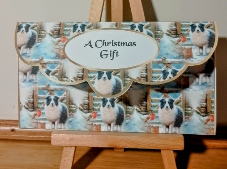 trifold sheepdog and money wallet by COLETTE MORRIS