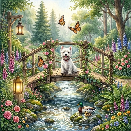 Garden bridge 4 by COLETTE MORRIS