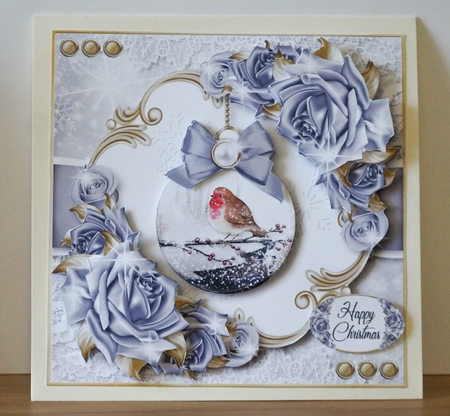 Rose and Bauble Christmas and Birthday 3 by Colin Bowers