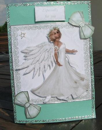 Stunning Angel in Pale Green 8x8 Topper by Colleen Willcox