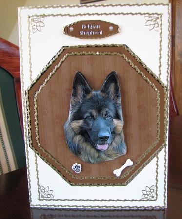 Belgian Shepherd Plaque & Stand by Colleen Willcox