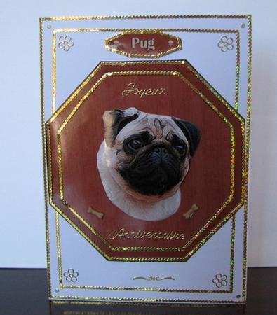 Pug Plaque & Stand by Colleen Willcox