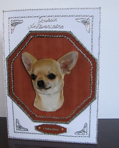 Chihuahua Smooth Coated Plaque & Stand by Colleen Willcox