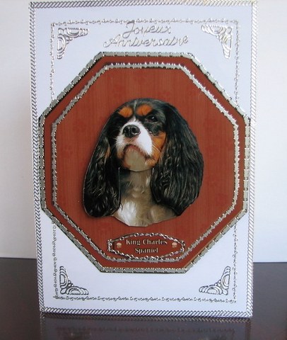 King Charles Spaniel Plaque & Stand by Colleen Willcox