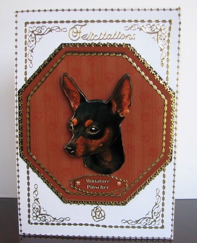 Miniature Pinscher Plaque & Stand by Colleen Willcox