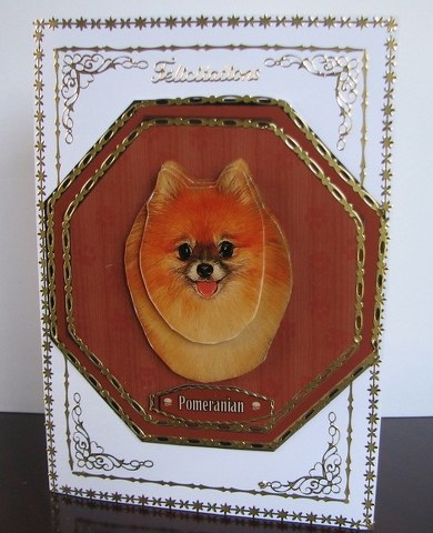 Pomeranian Plaque & Stand by Colleen Willcox
