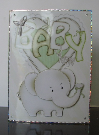 Baby Nellie in Green Decoupage by Colleen Willcox