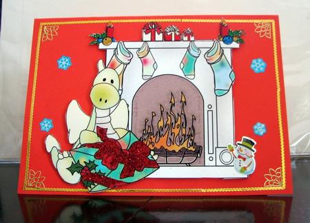 Jiggys Christmas Fire Coloured by Colleen Willcox