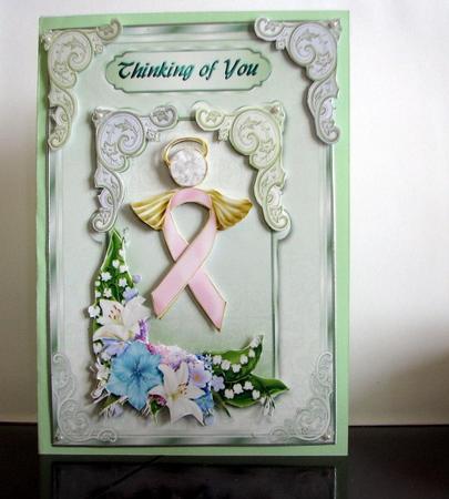 Breast Cancer Angel with Flowers Sbs by Colleen Willcox