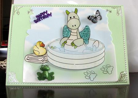 Jiggy Dragons Pool Fun Coloured by Colleen Willcox
