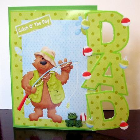 Fishing Bear Dad Card by Colleen Willcox