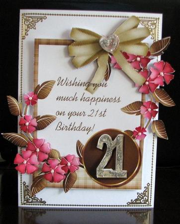 Floral 21st Birthday Topper 1 by Colleen Willcox