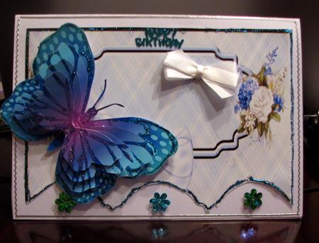 Butterfly Shaped Stacker - Wow Blue by Colleen Willcox