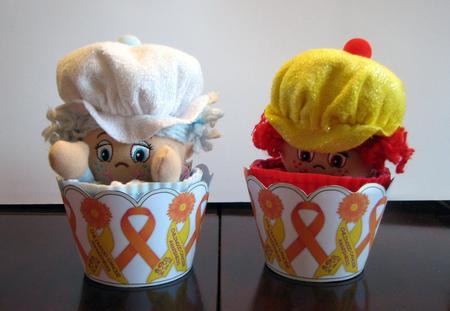 2 x Childhood Cancer Awareness Cupcake Wrappers by Colleen Willcox