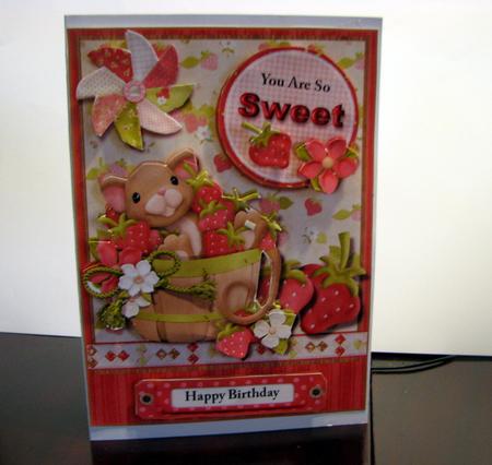 You Are So Berry Sweet Strawberry Mouse B/day Thank You by Colleen Willcox