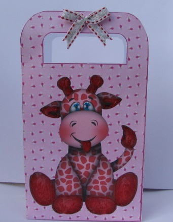 Giraffe Birthday Girl Gift Bag by Colleen Willcox