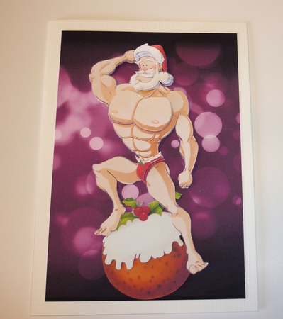 Stripper Santa Dude Decoupage Sheet. by Cornelia Orgahs