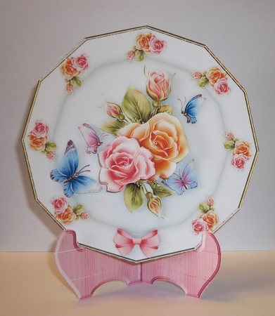 Rosy Glow Plate Card Kit by Cornelia Orgahs