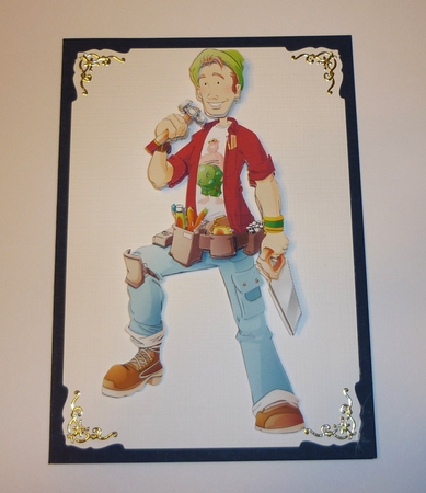 Roofer/DIY Dude Decoupage Sheet by Cornelia Orgahs