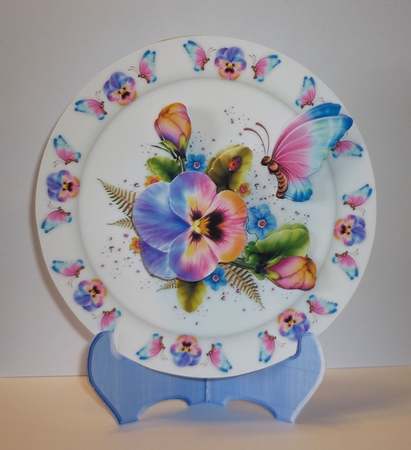 Fancy Pansies Plate Card Kit by Cornelia Orgahs