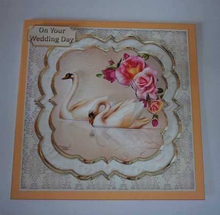 Wedding Swans Triple Layer Card Front Mini Kit by Cornelia Orgahs