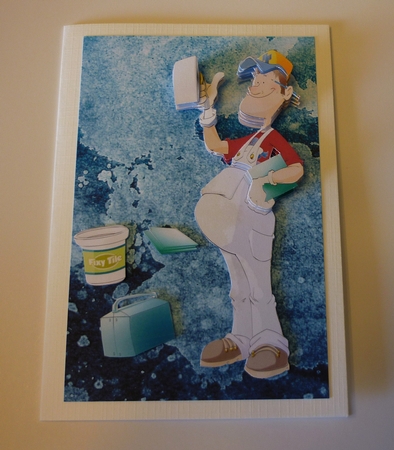 Kitchen Tiler DIY Dude Decoupage Sheet by Cornelia Orgahs