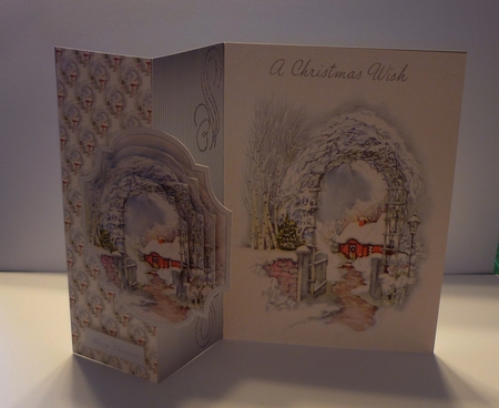 House in the Garden No Hole Fold Back Card by Cornelia Orgahs