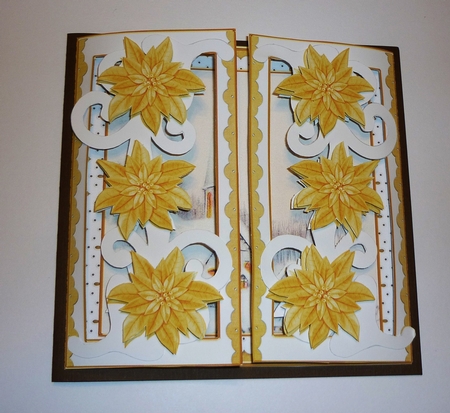 Ice Church Gold Fancy Swirl Gatefold Card & E Kit by Cornelia Orgahs