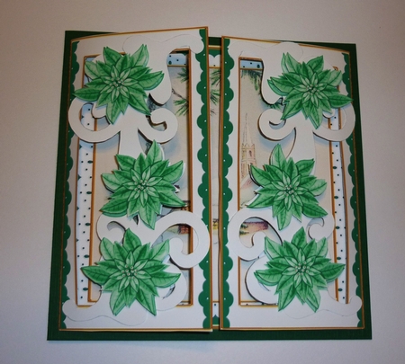 Christmas Winter Pub Fancy Swirl Gatefold Card & E Kit by Cornelia Orgahs