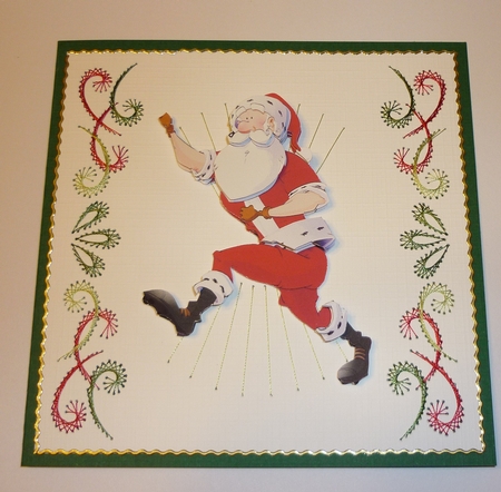 Rugby Santa Dude Decoupage Sheet by Cornelia Orgahs