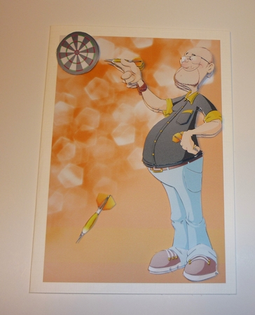 Darts Dude Black Decoupage Sheet by Cornelia Orgahs
