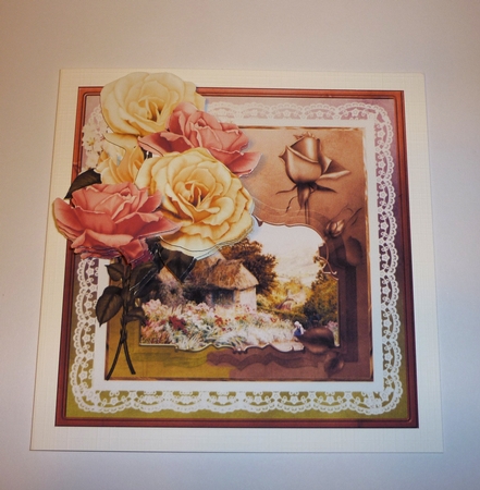Country Cottage View 8x8 Card Mini Kit by Cornelia Orgahs