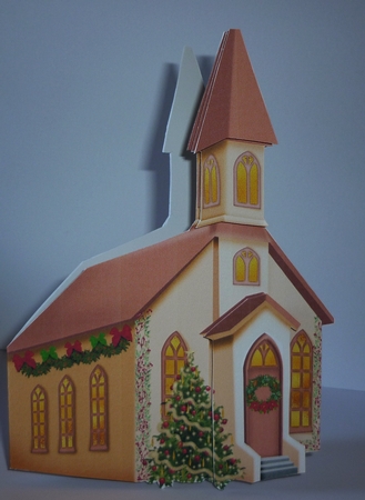 Christmas Church Shaped Card by Cornelia Orgahs