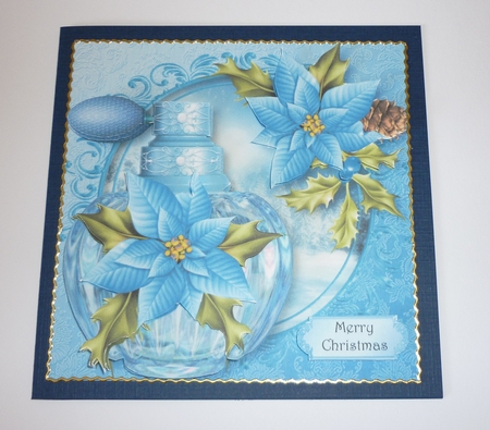Christmas Perfume Bottle - the Scent of Blue Poinsettias by Cornelia Orgahs