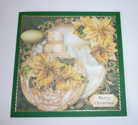 Christmas Perfume Bottle - the Scent of Gold Poinsettias by Cornelia Orgahs