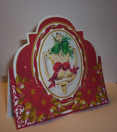 Christmas Lovebirds Shaped Over 3D Mini Card Kit by Cornelia Orgahs