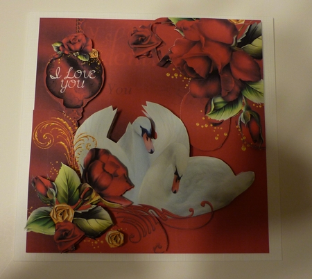 Swan and Rose Valentine's Day Mini Card Kit by Cornelia Orgahs