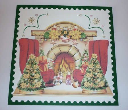 Festive Christmas Fireplace by Cornelia Orgahs