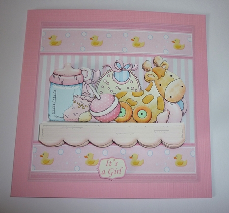 BABY GIRL SHELF 7.5 New Baby Decoupage Mini Kit by Cornelia Orgahs