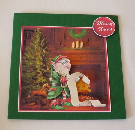 Mini Kit - Last Minute check of Santas List # 5 - with Decoupage by Cornelia Orgahs
