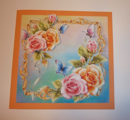 Beautiful Moonlight Roses 7x7 by Cornelia Orgahs