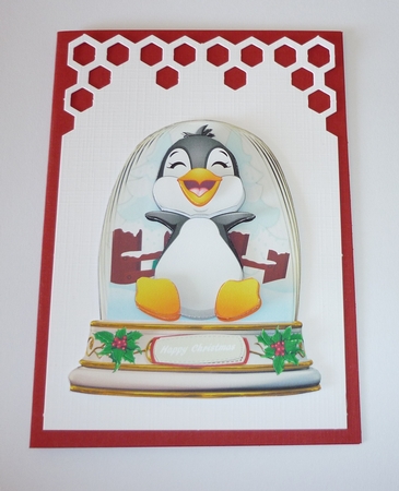 Snow Globe with,Happy Penguin, 1 by Cornelia Orgahs