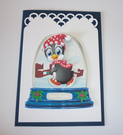 Snow Globe with Walking Penguin 5 by Cornelia Orgahs