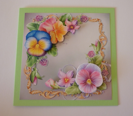 Beautiful Coloured Pansys 7x7 by Cornelia Orgahs