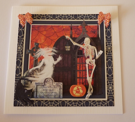 Halloween & Birthday Decoupage 8x8ins Topper by Cornelia Orgahs
