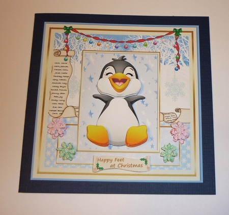 Happy Christmas Penguin Topper by Cornelia Orgahs