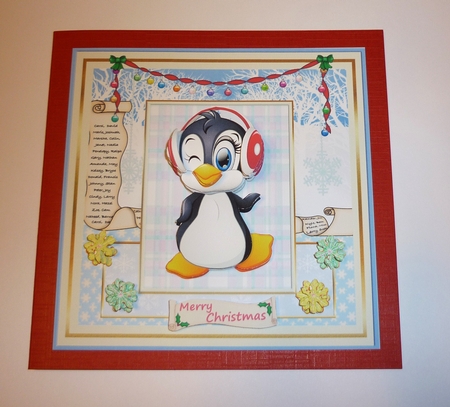 Penguin Christmas Jig Topper by Cornelia Orgahs