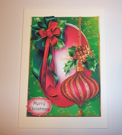Purple Bauble & Bow by Cornelia Orgahs