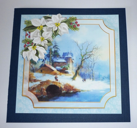 Scenic Christmas Winter Bridge by Cornelia Orgahs